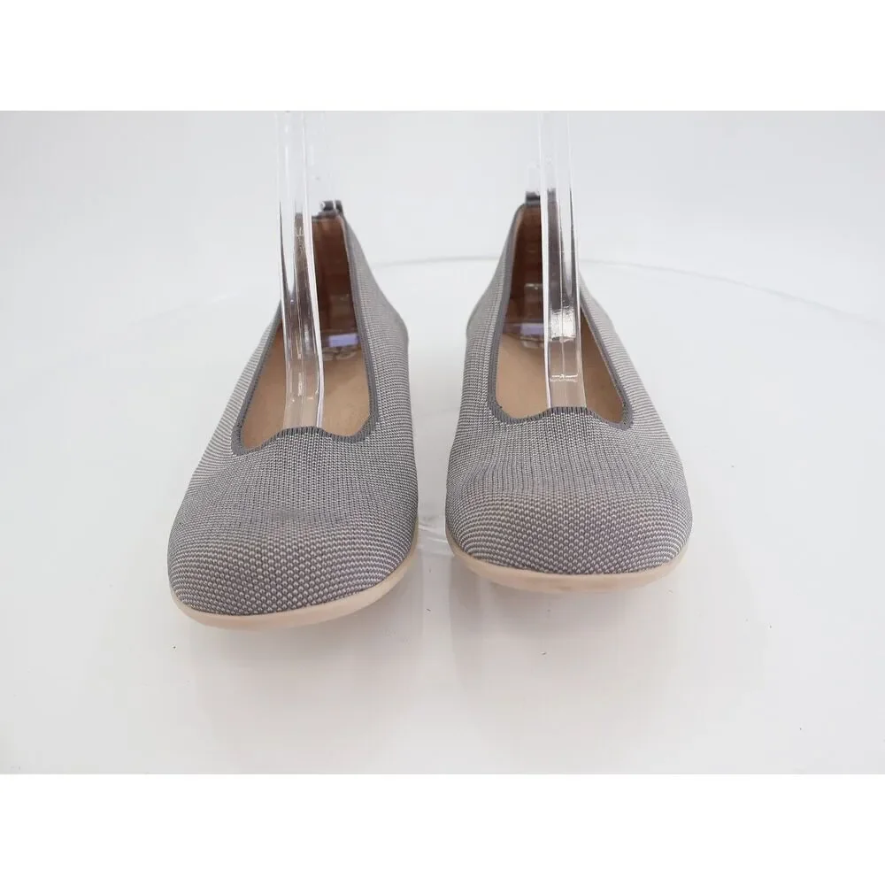 Abeo Tilly Women's Flats Loafers Size 7.5 Neutral Knit Blue White Slip On Comfy